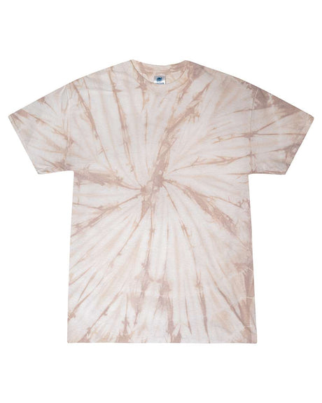 Colortone Unisex Multi-Color Tie-Dyed T-Shirt. CD1000 - Spider Taupe