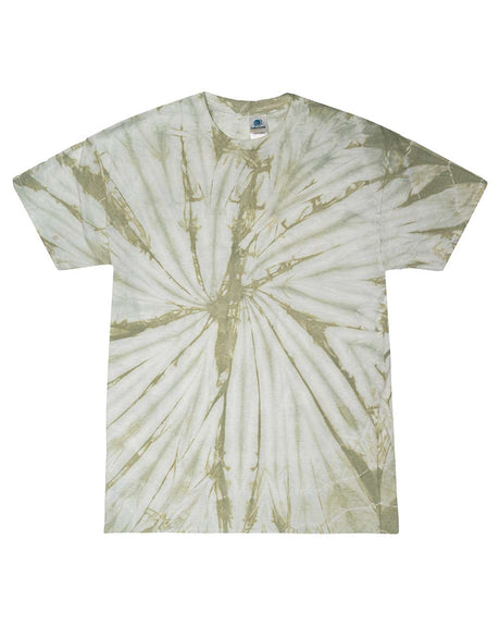 Colortone Unisex Multi-Color Tie-Dyed T-Shirt. CD1000 - Spider Olive