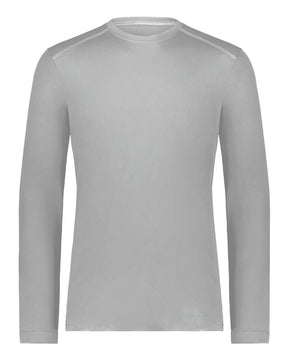 Holloway Unisex Essential Long Sleeve T-Shirt Powered By Coolcore. 222138 - Athletic Grey