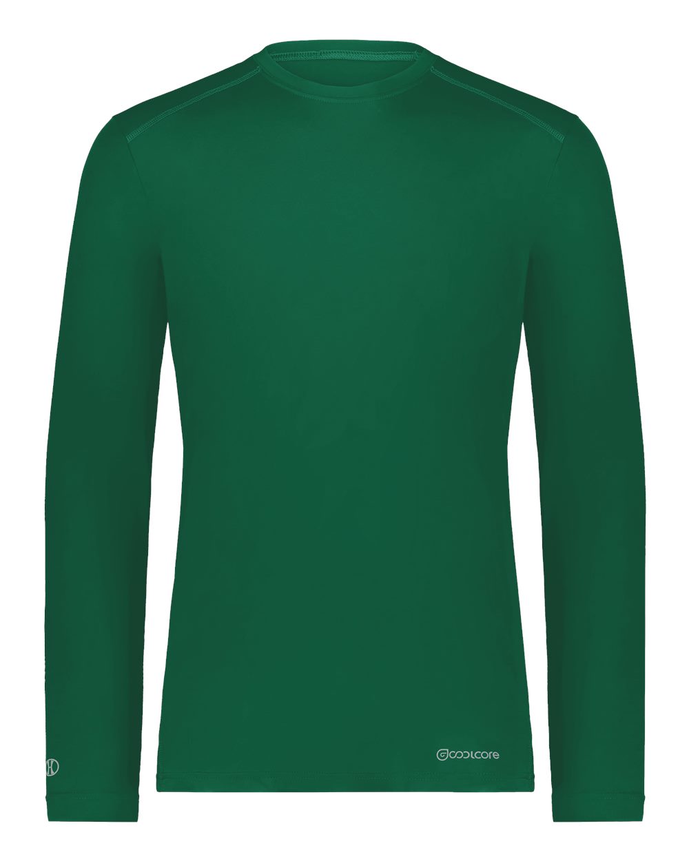Holloway Unisex Essential Long Sleeve T-Shirt Powered By Coolcore. 222138 - Dark Green