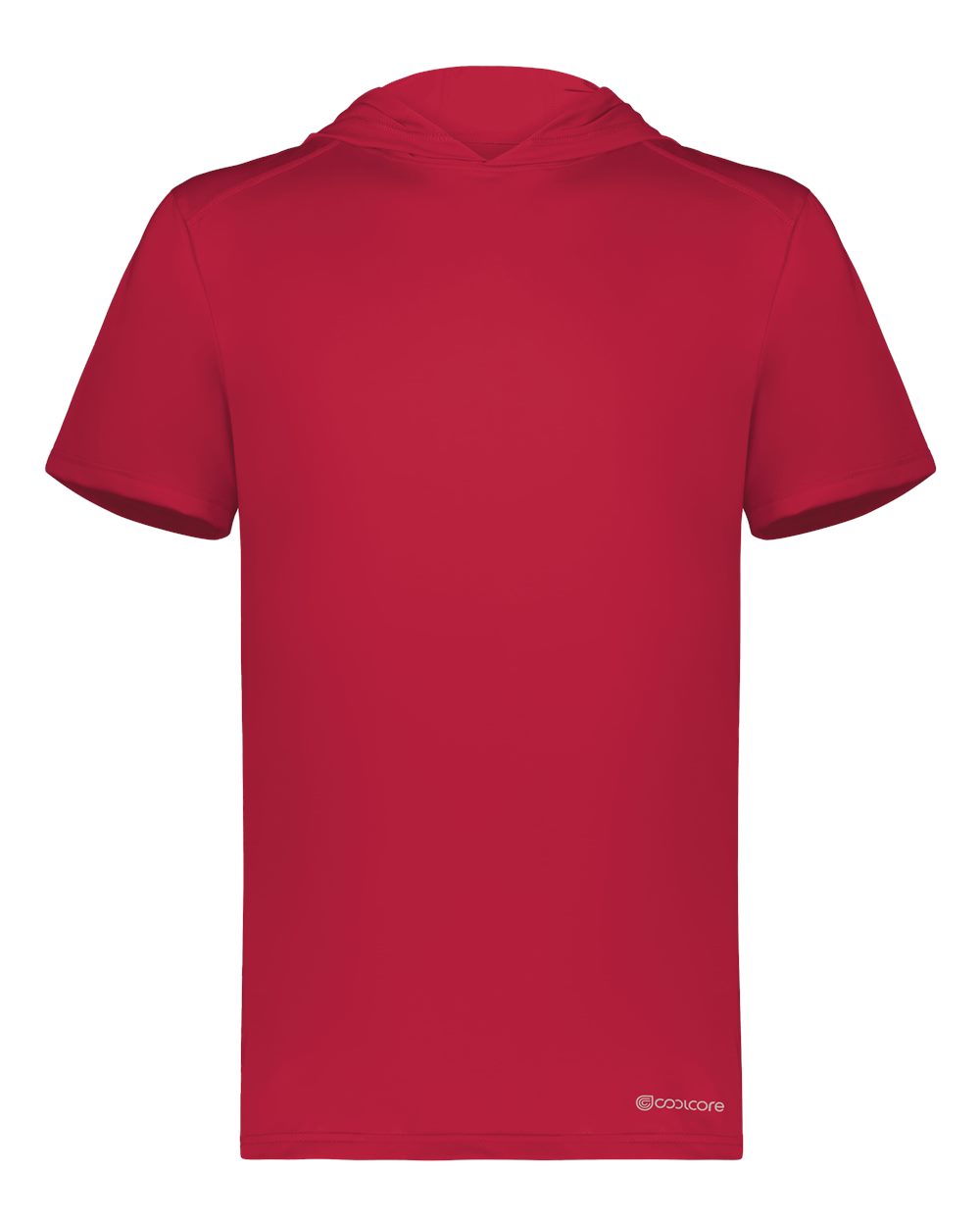 Holloway Men's Hooded T-Shirt Powered by Coolcore. 222142 - Scarlet