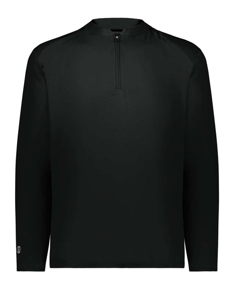 Holloway Men's Clubhouse Quarter-Zip Pullover. 229595 - Black/ Black