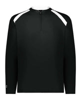 Holloway Men's Clubhouse Quarter-Zip Pullover. 229595 - Black/ White