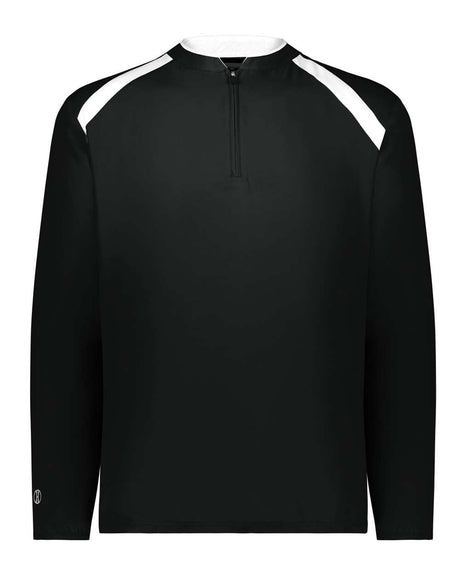 Holloway Men's Clubhouse Quarter-Zip Pullover. 229595 - Black/ White