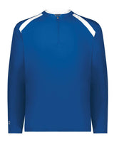 Holloway Men's Clubhouse Quarter-Zip Pullover. 229595 - Royal/ White