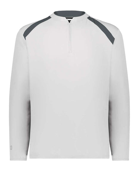 Holloway Men's Clubhouse Quarter-Zip Pullover. 229595 - White/ Graphite