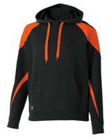 Holloway Youth Prospect Athletic Fleece Hooded Sweatshirt. 229646 - Black/ Orange