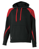 Holloway Youth Prospect Athletic Fleece Hooded Sweatshirt. 229646 - Black/ Scarlet