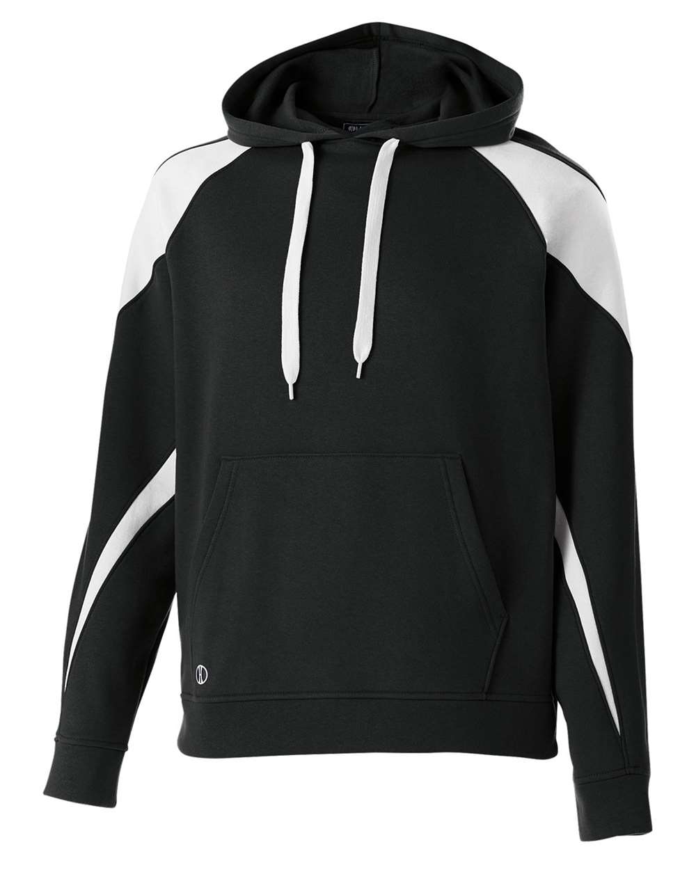 Holloway Youth Prospect Athletic Fleece Hooded Sweatshirt. 229646 - Black/ White