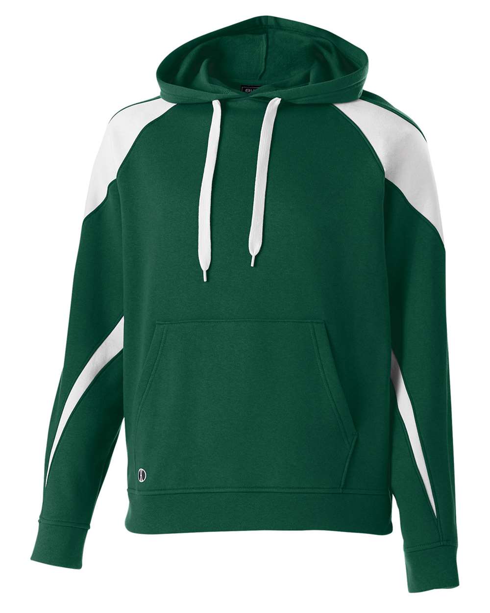 Holloway Youth Prospect Athletic Fleece Hooded Sweatshirt. 229646 - Forest/ White