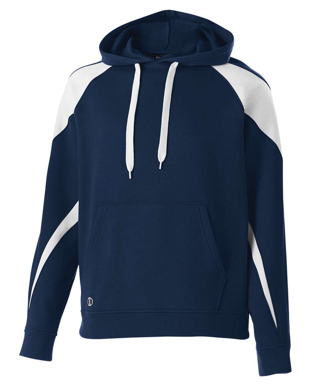 Holloway Youth Prospect Athletic Fleece Hooded Sweatshirt. 229646 - Navy/ White