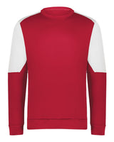 Holloway Men's Momentum Team Crewneck Sweatshirt. 223525 - Scarlet/ White