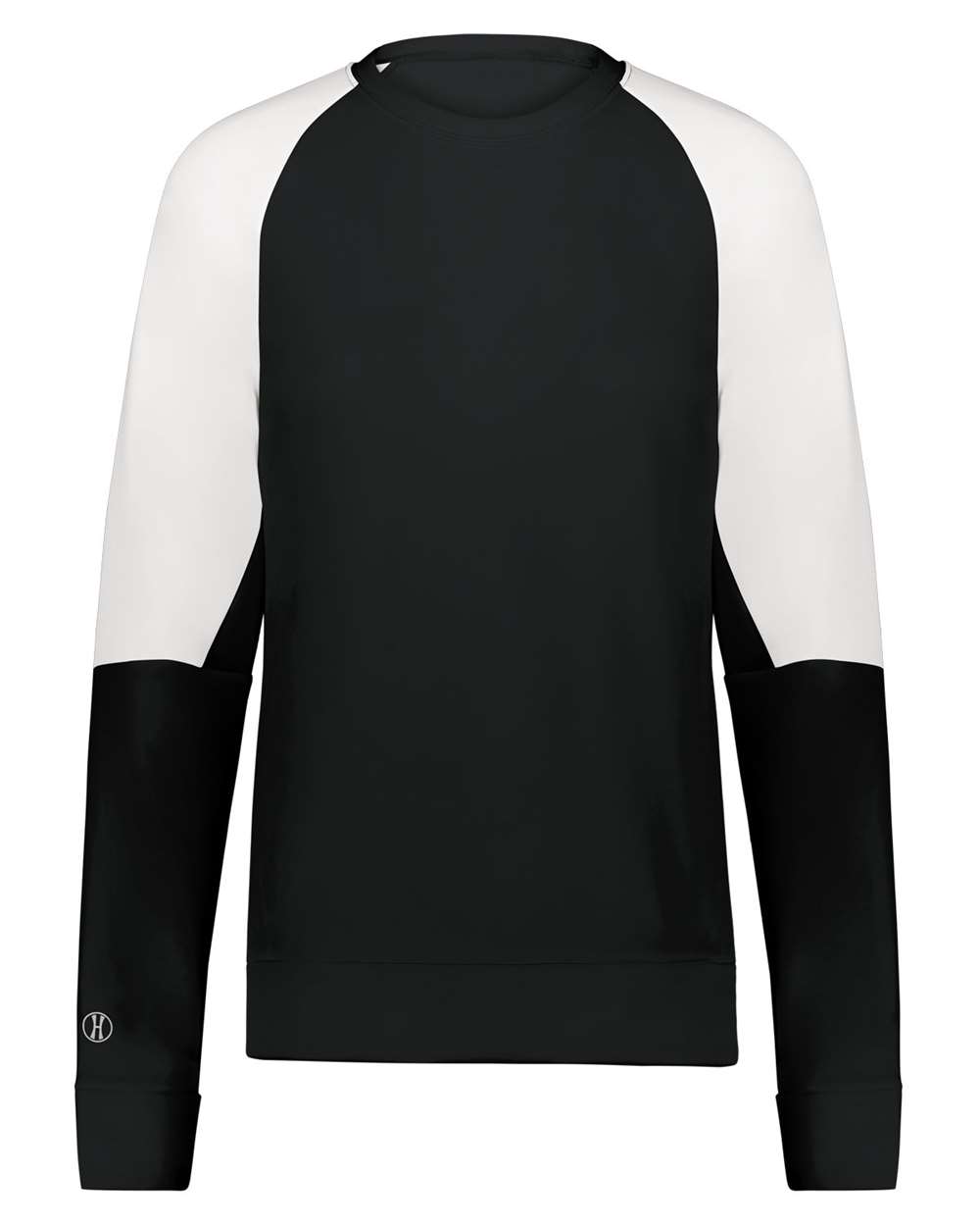 Holloway Women's Momentum Team Crewneck Sweatshirt. 223725 - Black/ White