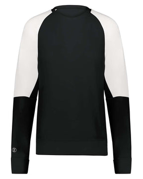 Holloway Women's Momentum Team Crewneck Sweatshirt. 223725 - Black/ White
