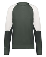 Holloway Women's Momentum Team Crewneck Sweatshirt. 223725 - Iron/ White