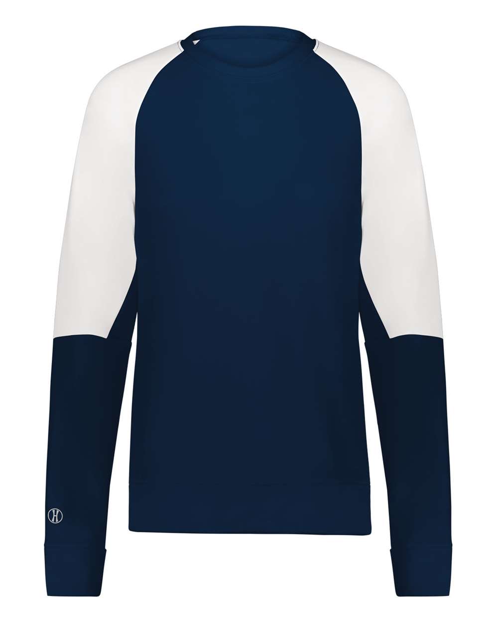 Holloway Women's Momentum Team Crewneck Sweatshirt. 223725 - Navy/ White