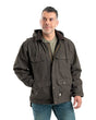 Berne Apparel Men's Heartland Washed Duck Zip-Off Hooded Coat. JC613