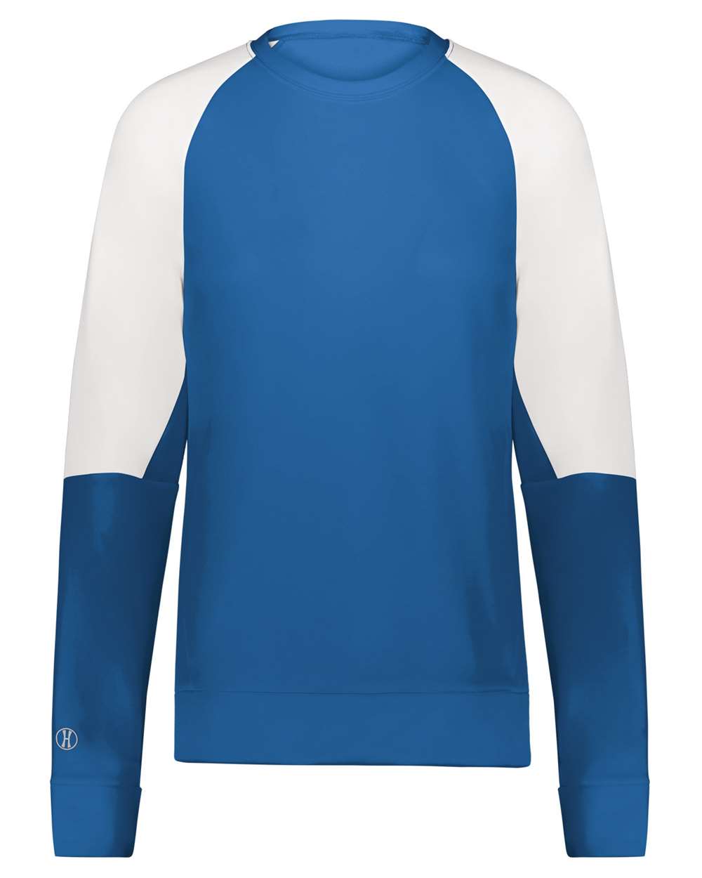 Holloway Women's Momentum Team Crewneck Sweatshirt. 223725 - Royal/ White