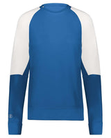 Holloway Women's Momentum Team Crewneck Sweatshirt. 223725 - Royal/ White