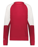 Holloway Women's Momentum Team Crewneck Sweatshirt. 223725 - Scarlet/ White