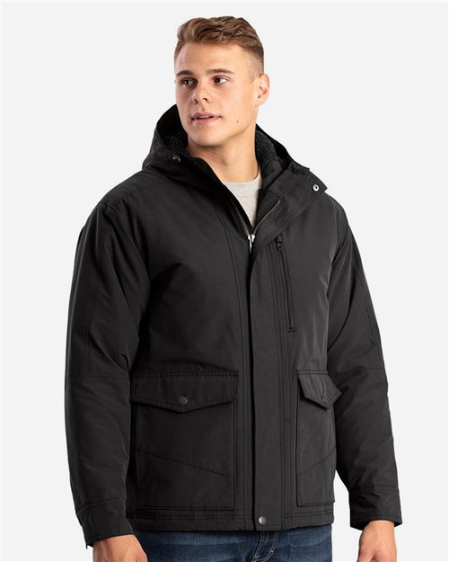 Berne Apparel Men's Highland Quilt-Lined Micro-Duck Hooded Jacket. HJ67
