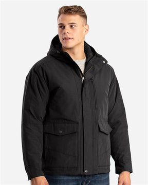 Berne Apparel Men's Highland Quilt-Lined Micro-Duck Hooded Jacket. HJ67