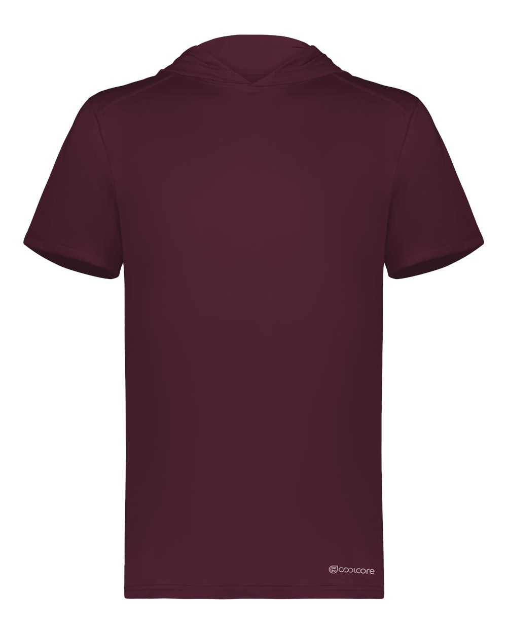 Holloway Men's Hooded T-Shirt Powered by Coolcore. 222142 - HMaroon