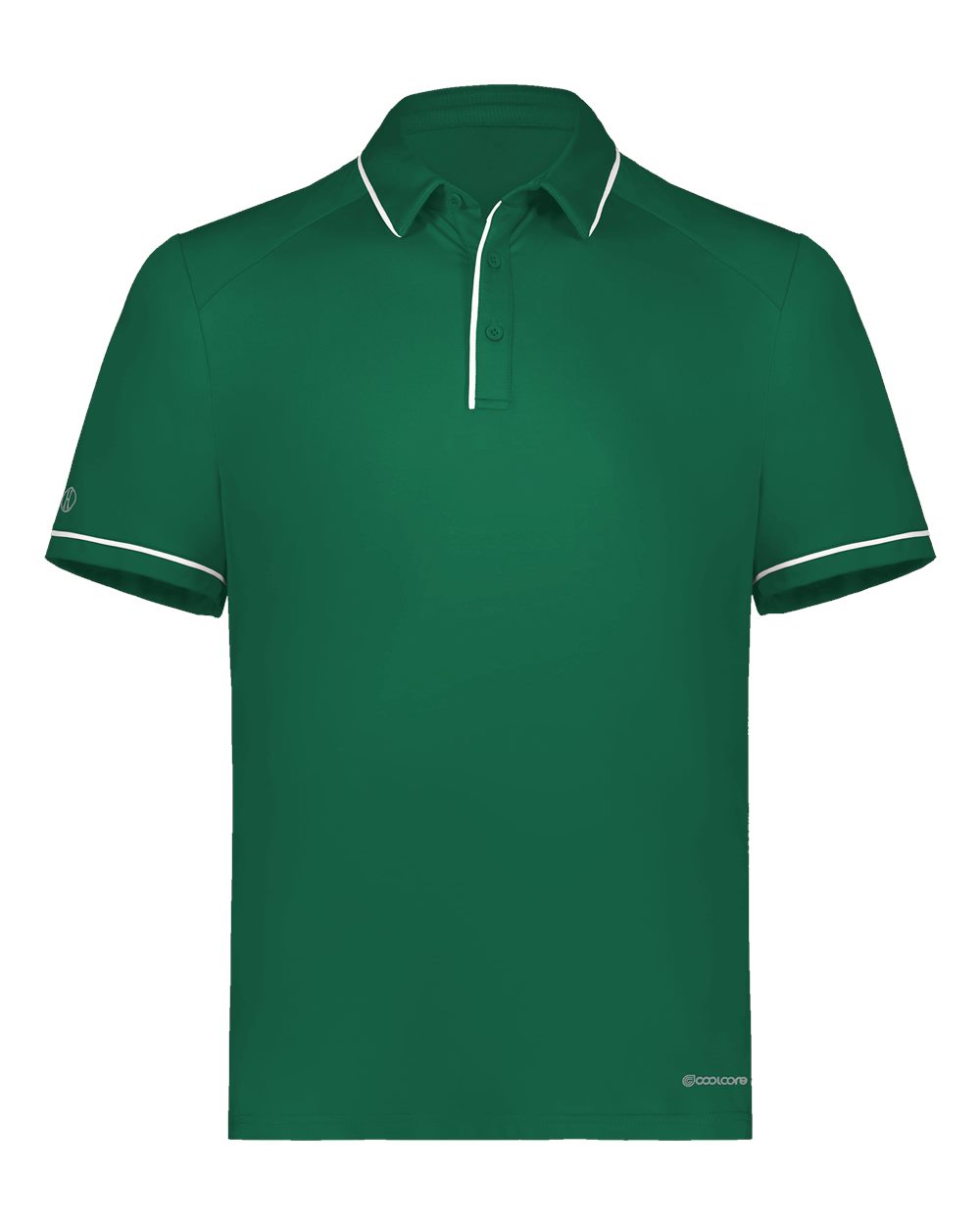 Holloway Men's CoolCore® Polo. 222518 - Dark Green/ White