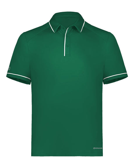 Holloway Men's CoolCore® Polo. 222518 - Dark Green/ White