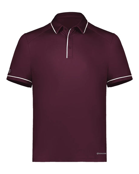 Holloway Men's CoolCore® Polo. 222518 - Maroon/ White