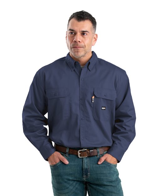 Berne Apparel Men's Flame-Resistant Button-Down Work Shirt. FRSH10