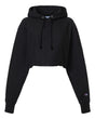 Champion Women's Reverse Weave® Hooded Cropped Sweatshirt. RW01W - Black