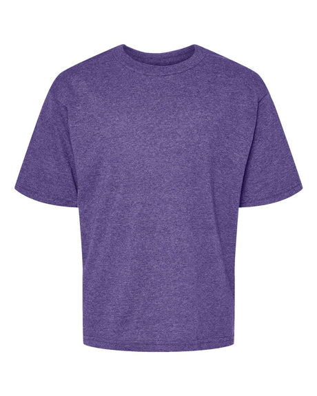 M&O Youth Gold Soft Touch T-Shirt. 4850 - Heather Purple
