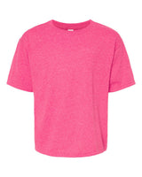 M&O Youth Gold Soft Touch T-Shirt. 4850 - Neon Pink