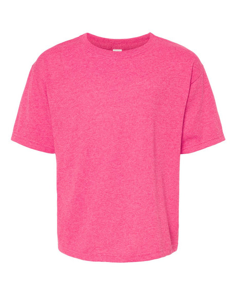 M&O Youth Gold Soft Touch T-Shirt. 4850 - Neon Pink