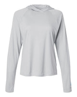 Columbia Women's PFG Tidal Tee™ Hooded Long Sleeve. 216061 - Cool Grey/ Vivid Blue