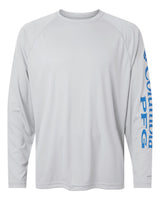 Columbia Men's PFG Terminal Tackle™ Long Sleeve T-Shirt. 212472 - Cool Grey/ Vivid Blue