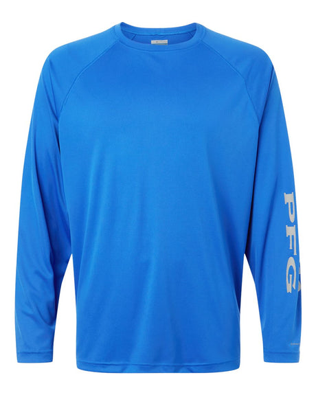 Columbia Men's PFG Terminal Tackle™ Long Sleeve T-Shirt. 212472 - Vivid Blue/ Cool Grey