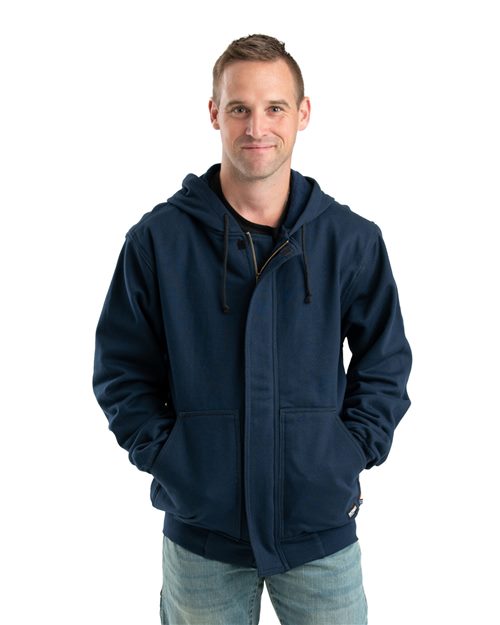 Berne Apparel Men's Flame Resistant Full-Zip Hooded Sweatshirt. FRSZ19