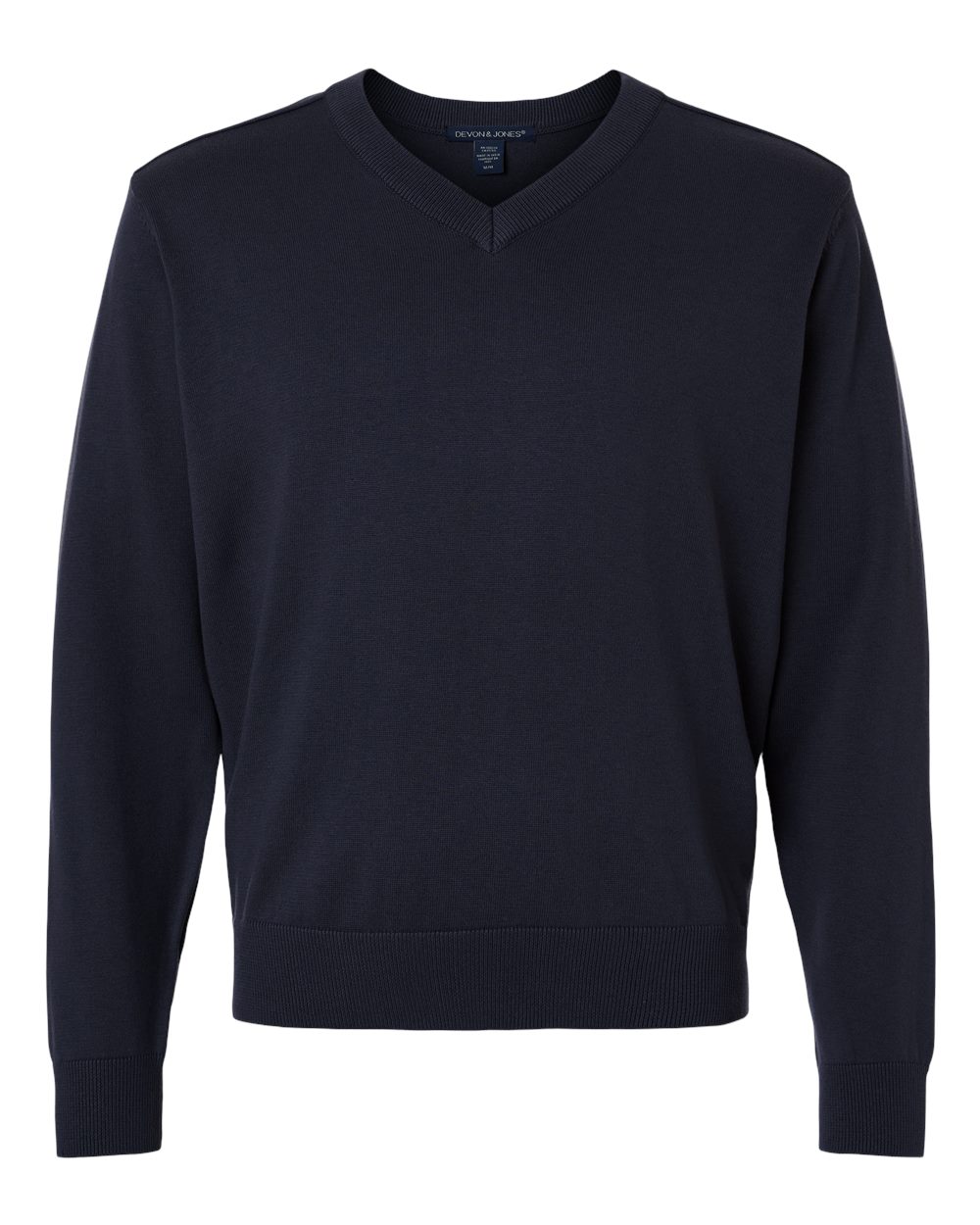 Devon & Jones Men's New Classics V-Neck Sweater. DG445 - Navy