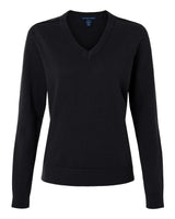 Devon & Jones Women's New Classics V-Neck Sweater. DG445W - Black