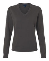 Devon & Jones Women's New Classics V-Neck Sweater. DG445W - Graphite