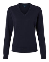 Devon & Jones Women's New Classics V-Neck Sweater. DG445W - Navy