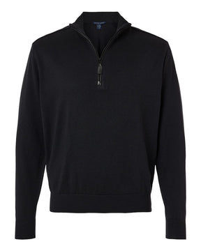 Devon & Jones Men's New Classics Quarter-Zip Sweater. DG446 - Black