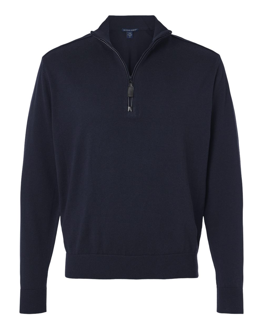 Devon & Jones Men's New Classics Quarter-Zip Sweater. DG446 - Navy