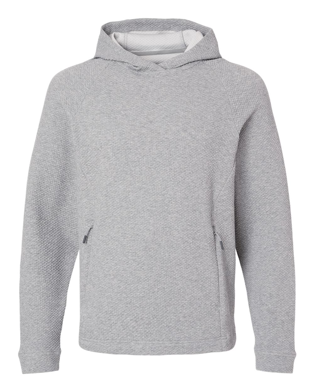 North End Men's Spirit Textured Hooded Pullover. NE729 - Platinum Heather