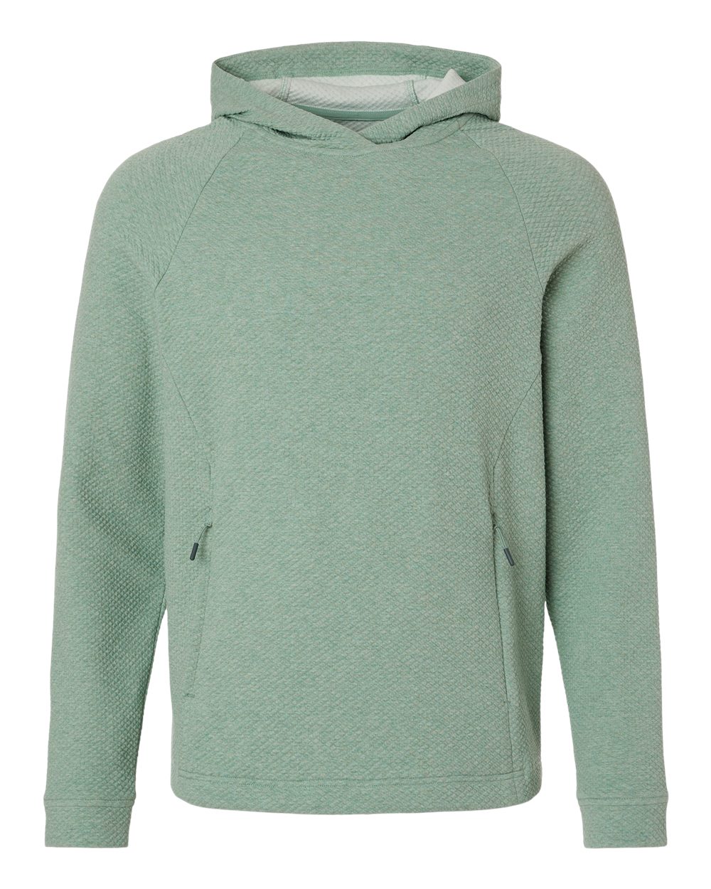 North End Men's Spirit Textured Hooded Pullover. NE729 - Sage Green Heather