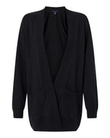 Devon & Jones Women's New Classics Open Cardigan Sweater. DG447W - Black