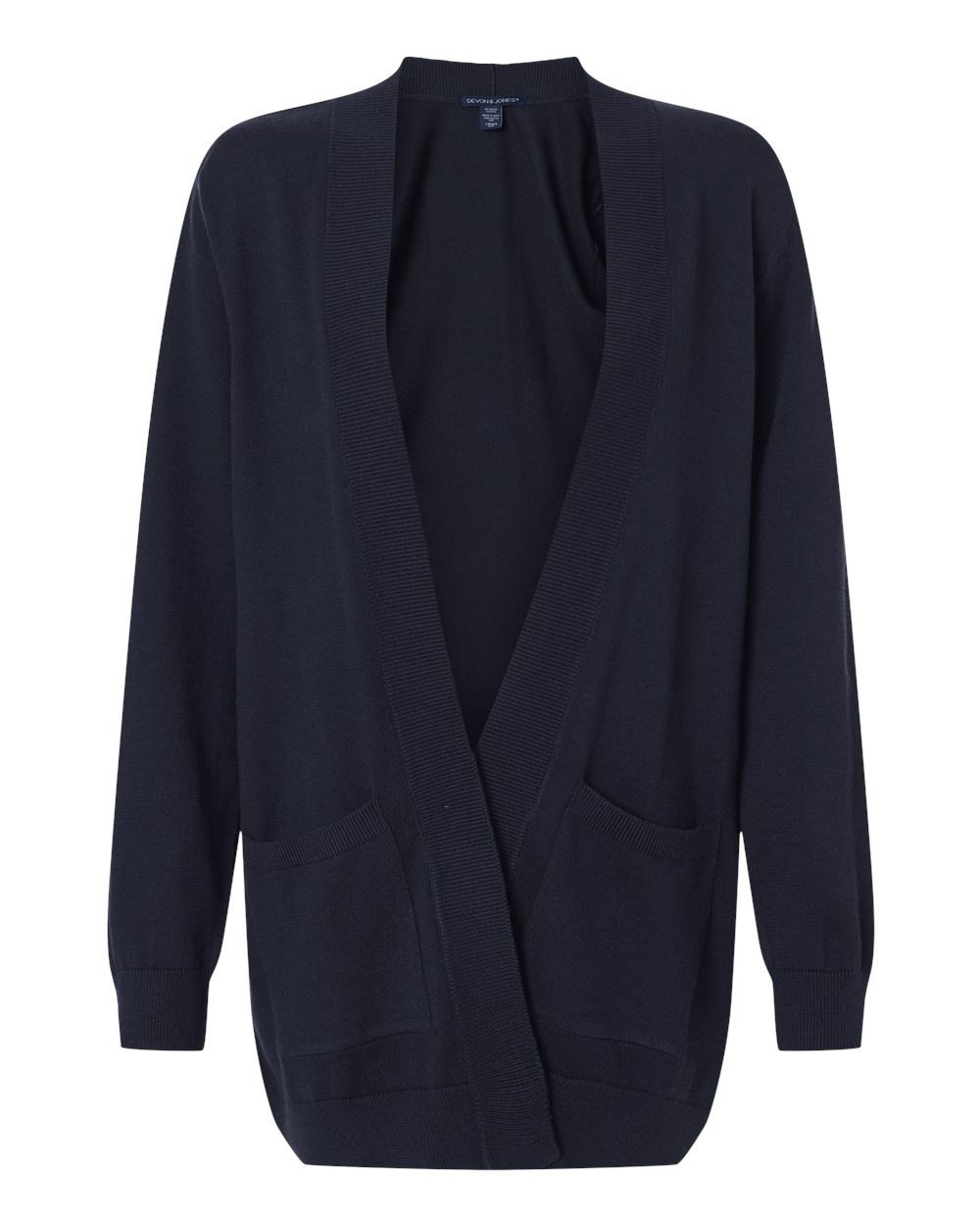 Devon & Jones Women's New Classics Open Cardigan Sweater. DG447W - Navy