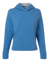 North End Women's Spirit Textured Hooded Pullover. NE729W - Light Nautical Blue Heather